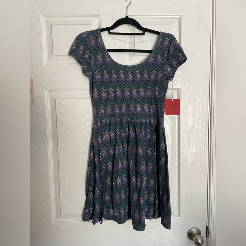 Mossimo Supply Co. Blue and Purple Mini Dress